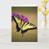 Schmetterling, Karte (Gelbe Blume)