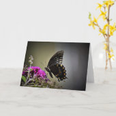 Schmetterling, Karte (Gelbe Blume)