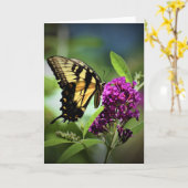 Schmetterling, Karte (Gelbe Blume)