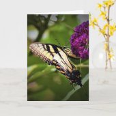 Schmetterling, Karte (Gelbe Blume)