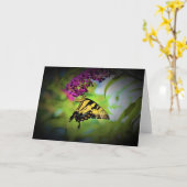 Schmetterling, Karte (Gelbe Blume)
