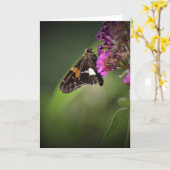 Schmetterling, Karte (Gelbe Blume)