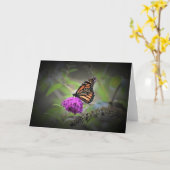 Schmetterling, Karte (Gelbe Blume)