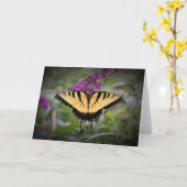 Schmetterling, Karte (Gelbe Blume)