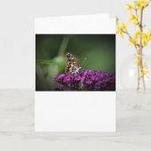 Schmetterling, Karte (Gelbe Blume)