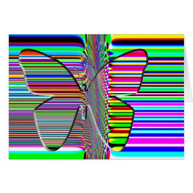 Schmetterling Karte OPkunst (Vorderseite (Horizontal))