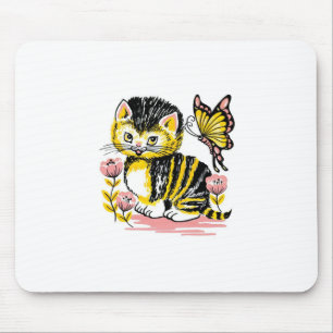 Schmetterling & Kätzchen Mousepad