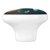 Schmetterling Keramikknauf (Seitenansicht)