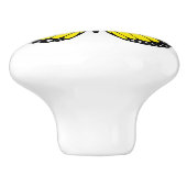 Schmetterling Keramikknauf (Seitenansicht)
