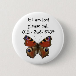 Schmetterling, Kontakt mit Kindern Button