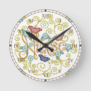 Schmetterling Krankenschwester Uhr