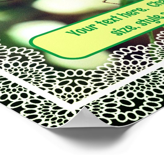 Schmetterling kreiert Ihren eigenen Text Personali Poster (Ecke)