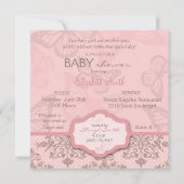 Schmetterling küsst Blumenblatt-Einladungs-Quadrat Einladung (Rückseite)