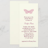 Schmetterling küsst Brautparty-Einladung Einladung (Vorne/Hinten)