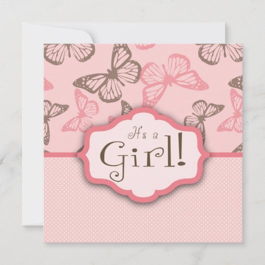 Schmetterling küsst Einladungs-Quadrat Einladung (Vorderseite)