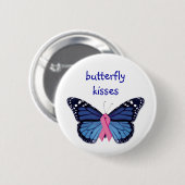 Schmetterling küsst Knopf Button (Vorne & Hinten)