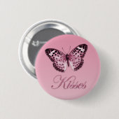 Schmetterling küsst Knopf Button (Vorne & Hinten)