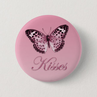 Schmetterling küsst Knopf Button