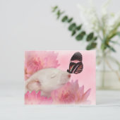 Schmetterling küsst Postkarte (Stehend Vorderseite)