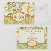 Schmetterling küsst reizend Visitenkarte (Vorne/Hinten)