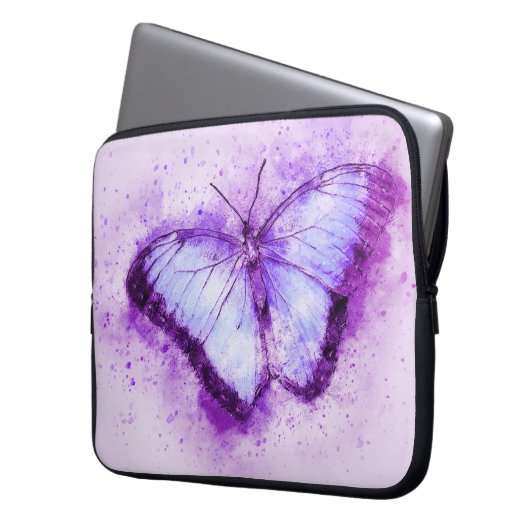 Schmetterling Laptopschutzhülle (Vorderseite Links)