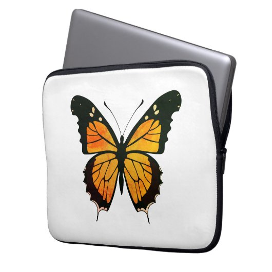 Schmetterling Laptopschutzhülle (Vorderseite Links)