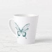 Schmetterling Latte Tasse (Linke Ecke)