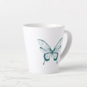 Schmetterling Latte Tasse (Rechte Ecke)