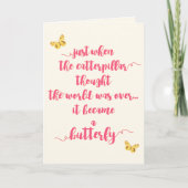 Schmetterling - Lebenskämpfe - Inspirationsquelle Karte (Vorderseite)