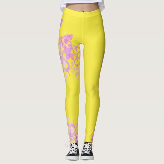 Schmetterling: Leggings gelb (Vorderseite)