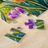 Schmetterling legt Eier unter ein Blatt Puzzle (Seite)