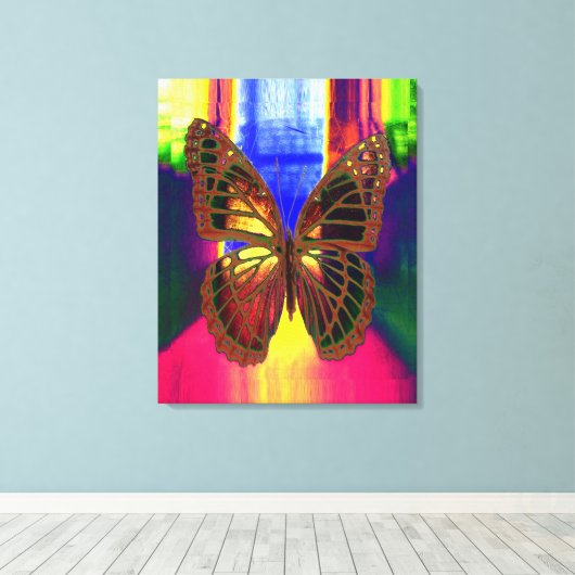 Schmetterling Leinwanddruck (Insitu (Holzboden))