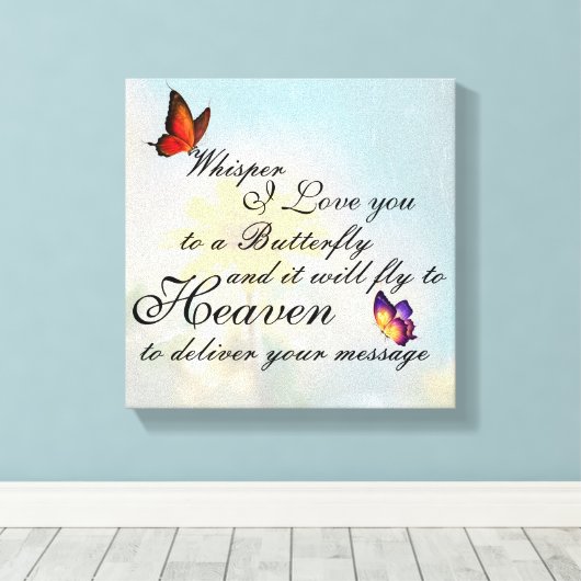 Schmetterling Leinwanddruck (Insitu (Holzboden))