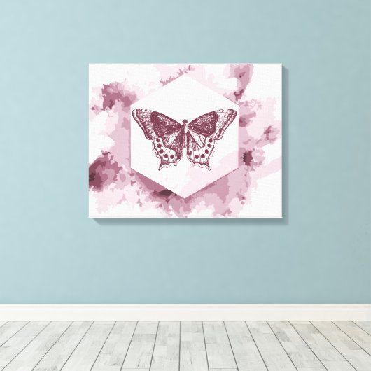 Schmetterling Leinwanddruck (Insitu (Holzboden))