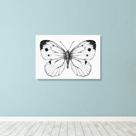 Schmetterling Leinwanddruck (Insitu (Holzboden))