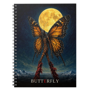 Schmetterling Leuchtende Beine gothic Surrealismus Notizblock