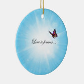 Schmetterling "LIEBE ist Forever " Keramikornament (Rechts)