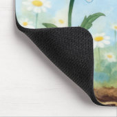 Schmetterling liefert Post an eine Margerite Mousepad (Ecke)