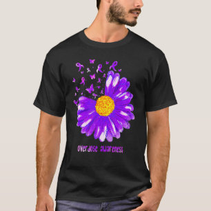 Schmetterling Lila Band Sonnenblume Überdosis Bewu T-Shirt