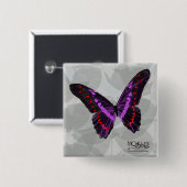 Schmetterling - lila - Knopf Button (Vorne & Hinten)