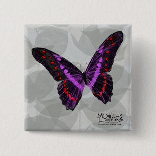 Schmetterling - lila - Knopf Button