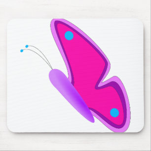 Schmetterling Lila rosa Niedlicher Cartoon Mousepad