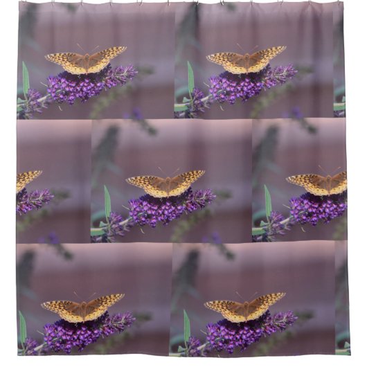 Schmetterling-Lila Weichheit Duschvorhang (Vorderseite)