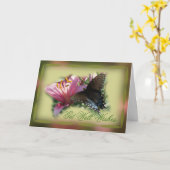 Schmetterling & Lily Gut oder andere Anwesenheitsk Karte (Gelbe Blume)