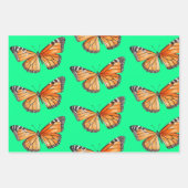 Schmetterling limettengrün geschenkpapier set (Vorderseite)