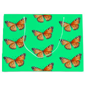 Schmetterling Limettengrün Große Geschenktüte (Vorderseite)