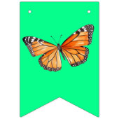 Schmetterling Limettengrün Wimpelkette (Zweite Fahne)