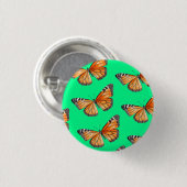 Schmetterling lindgrün button (Vorne & Hinten)