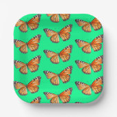 Schmetterling lindgrün pappteller (Vorderseite)