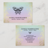 *~* Schmetterling Magie Boho Regenbogenpastel Visitenkarte (Vorne/Hinten)